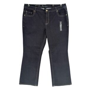 Lane Bryant Women's Bootcut Navy Denim Jeans Size 26R Genius Fit Stretch NWT